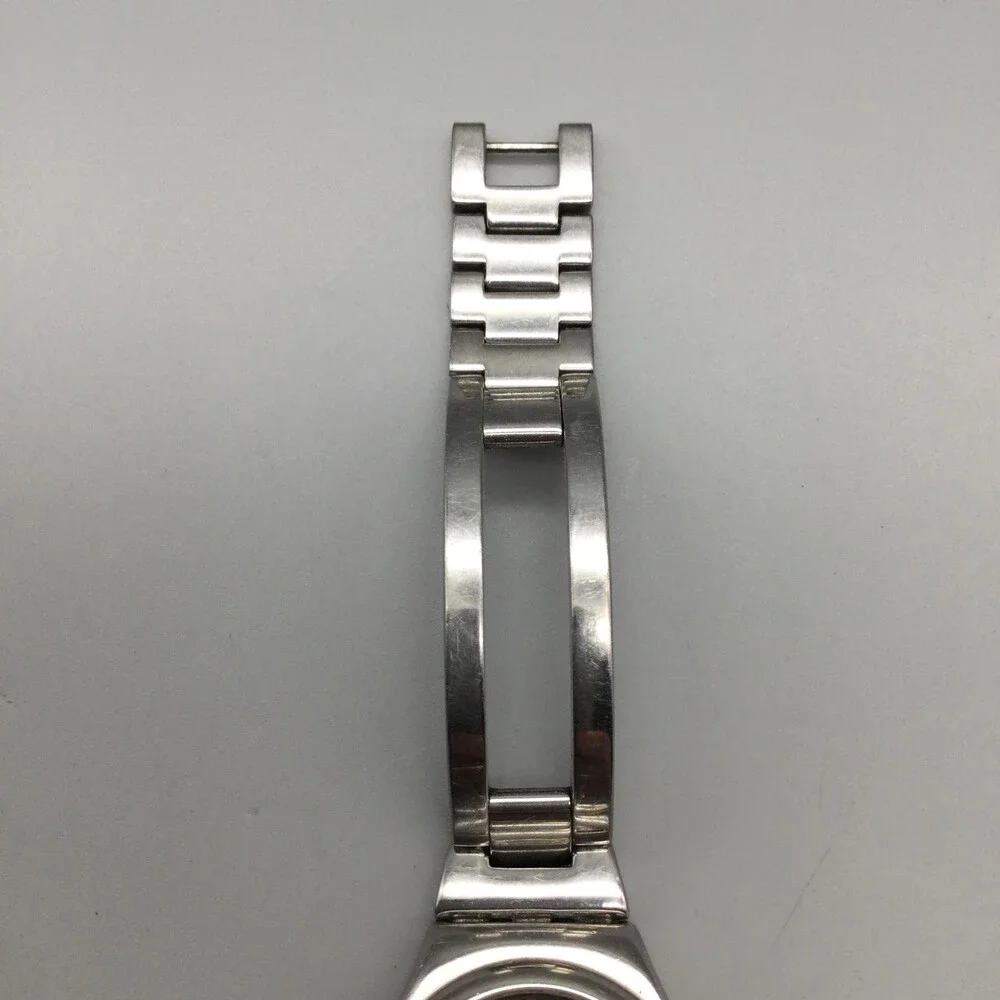 Vintage Swatch Irony Frivole Womens Watch 24mm Black Stainless New Battery 6.25